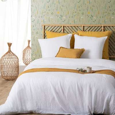 Parure de lit en double gaze de coton FLORA ATMOSPHERA