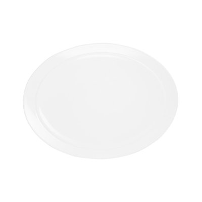 Bodum Blanc ECLIA Service de 4 assiettes ovales en porcelaine (bone china) BODUM