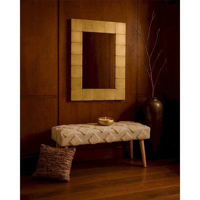 miroir mural doré bois et laiton style glamour élégant RECOLLECTION