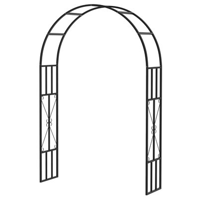 Arche de jardin arche à rosiers style fer forgé 150 x 40 x 223 cm métal noir OUTSUNNY
