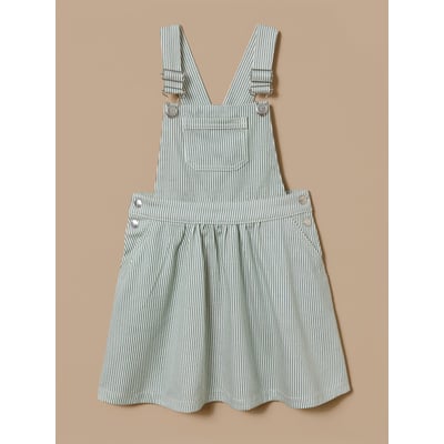 Robe salopette denim rayée CYRILLUS