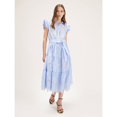 Robe chemise rayée en broderie anglaise MOTIVI