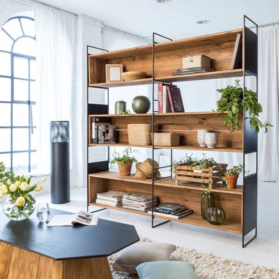 Bibliothèque en bois recyclé 180 cm  BLAISE MADE IN MEUBLES 