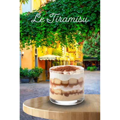 Tableau mural illustration tiramisu CEANOTHE