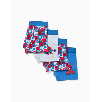 Lot de 4 boxers en coton avec motifs Spider-Man ZIPPY