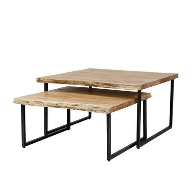 Tables basses gigognes en bois et métal - EDGE MATHI DESIGN