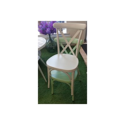 Chaise de jardin bistrot empilable en aluminium (lot de 2) - DAHLIA AMADEUS