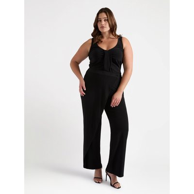 Pantalon paréo en jersey avec élastique à la taille, partie avant à fermer par un bouton-pression sur le côté FIORELLA RUBINO