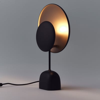 Naton Black and Mocha Metal Table Lamp AM.PM
