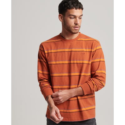 Haut à rayures texturé Vintage en coton bio SUPERDRY
