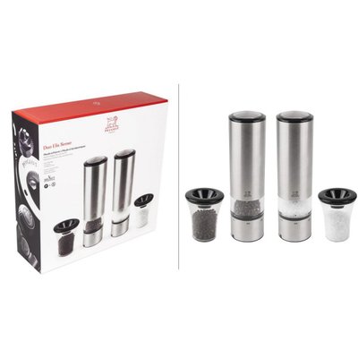 PEUGEOT Duo de moulins à poivre et à sel électiques en inox u'Select 20 cm Elis Sense