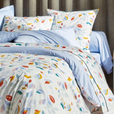 Housse De Couette en Coton  PETALES BLANC DES VOSGES