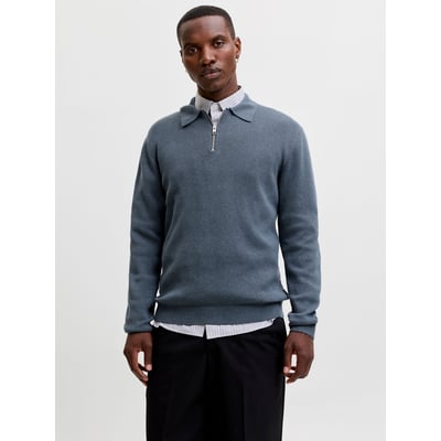 Pull col polo, demi-zippé JACK & JONES