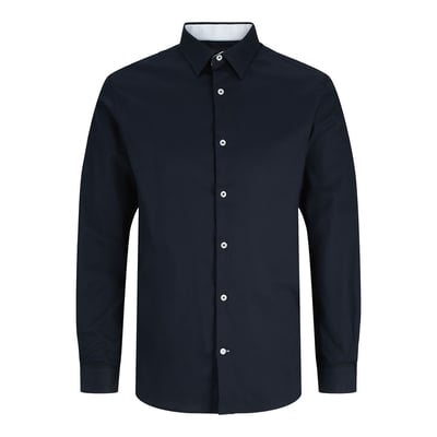 Camisa com botões contrastantes, mangas compridas JACK & JONES