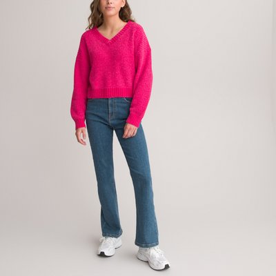 Pull col V en maille chenille LA REDOUTE COLLECTIONS