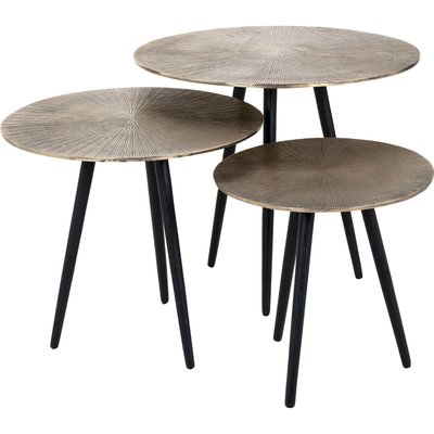 Tables gigognes aluminium rondes, Vittorio RECOLLECTION
