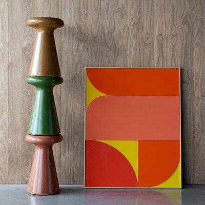 Juici Hand-Painted Lacquered Painting AM.PM