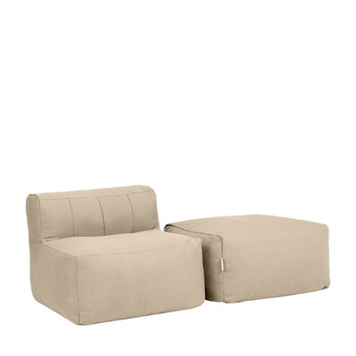 Pouf canapé modulaire 2 pièces intérieur et extérieur en oléfine toutes saisons Oeko-Tex® - ZEN ICON