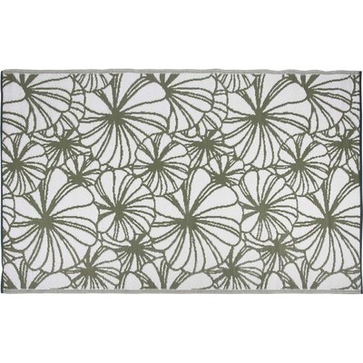 Grand tapis de jardin réversible 242,5 x 150 cm Motif floral JARDINDECO
