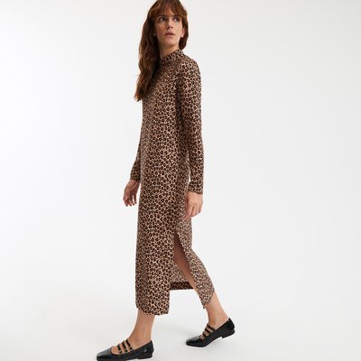 Robe droite imprimé animalier, longue LA REDOUTE COLLECTIONS