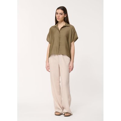 Pantalon rose à fines rayures taille élastiquée HUMILITY