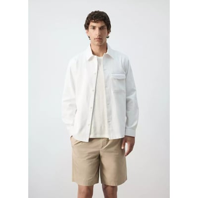 Surchemise regular fit en mélange de coton et lin MANGO MAN