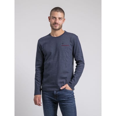 T-shirt Manches Longues Col Rond Pur Coton Jaboutix RITCHIE