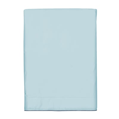 Drap plat en satin de coton lavé, RÊVE SATINÉ BLANC CERISE