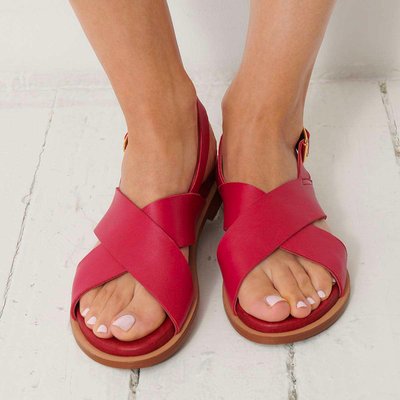 Sandales en cuir lisse NOGALES BENSIMON