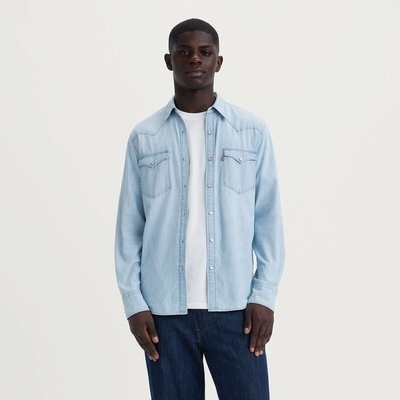 Chemise jean grise homme new arrivals