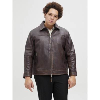 Veste en cuir Vestes Col italien Plus Poignets zippés JACK & JONES