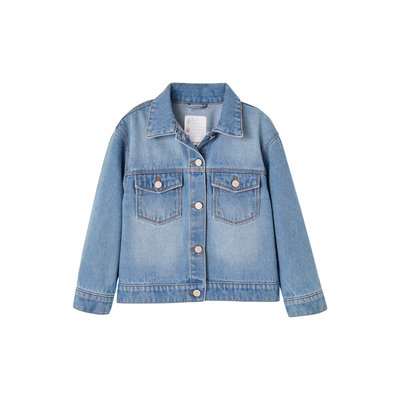 Veste en jean animation fleurs pop au dos VERTBAUDET