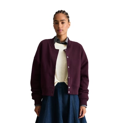 Veste college courte en molleton en coton bio tout doux MARC O’POLO DENIM