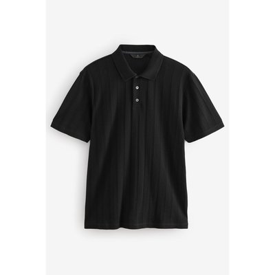 Polo slim motif vertical et col boutonné NEXT