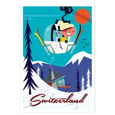 Affiche Voyage en Suisse HEXOA