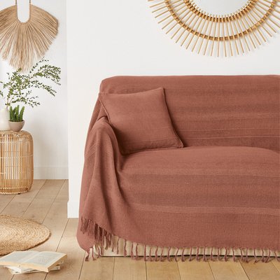 Plaid artigianale con frange cotone, Nedo LA REDOUTE INTERIEURS