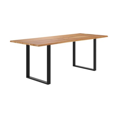 Table rectangulaire 8 personnes en bois d'acacia et métal  220 cm - JOKO RENDEZ-VOUS DÉCO