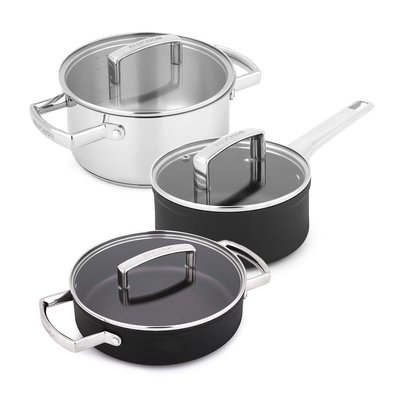FAUCHAN ART DE LA TABLE Set 6 pièces 24cm antiadhésive aluminium signature LAGUIOLE