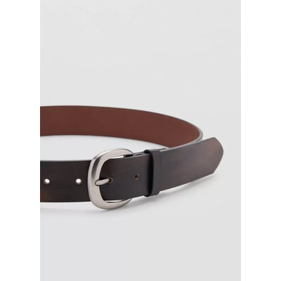 Ceinture en cuir effet usé MANGO