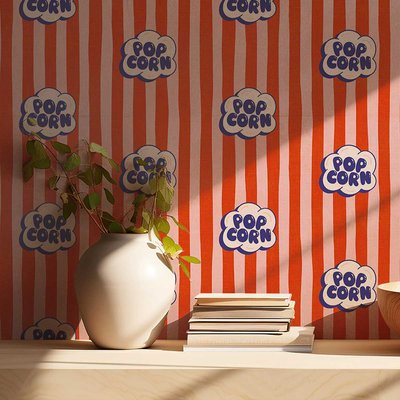 Papier peint papier style pop corn HEXOA