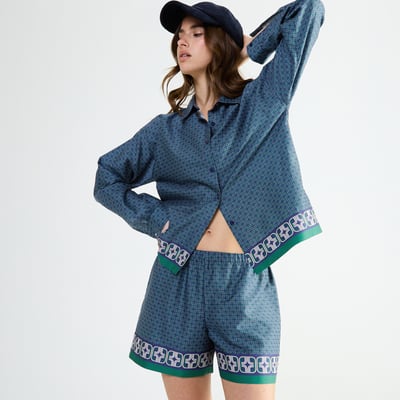 Pyjama col classique en satin FASCINANTE LAURENCE TAVERNIER