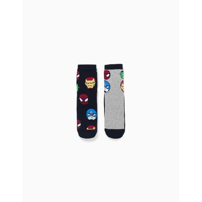 Lot de 2 chaussettes en éponge antidérapantes avec Marvel Heroes ZIPPY