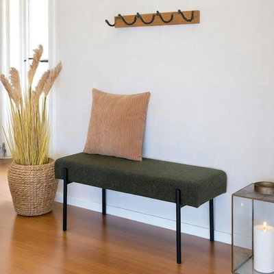 Banc d'entrée vert foncé en bouclette, style moderne BRUGES PIER IMPORT