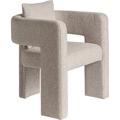Fauteuil art déco en bois de frêne et assise RECOLLECTION