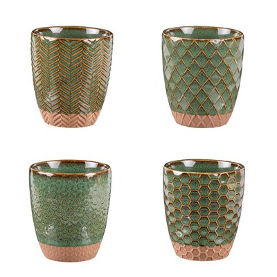 Coffret de 4 gobelets   20 cl  -JASPE TABLE PASSION