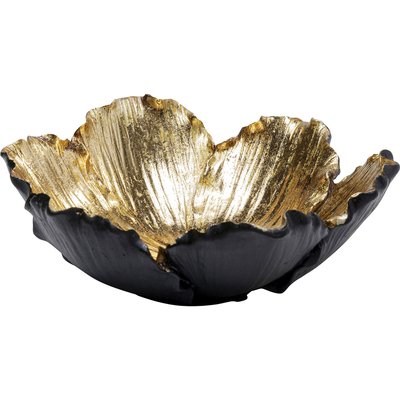 Coupe Fleur Dorée Et Noire 20cm KARE DESIGN