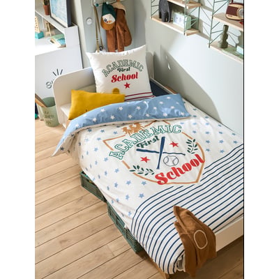 Parure housse de couette + taie d'oreiller Academic VERTBAUDET