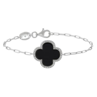 LEGENDE – Armband aus Silber, Zirkonoxid, schwarzer Achat von Charles Garnier CHARLES GARNIER