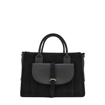 Sac bowling en cuir grainé et croûte de cuir EDITO OH MY BAG
