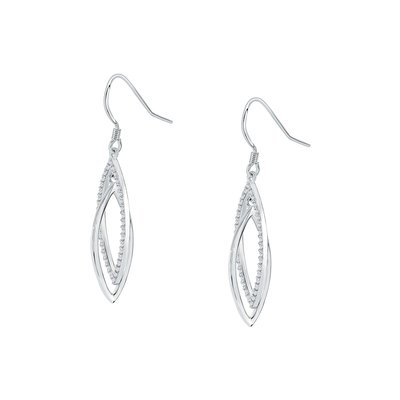 Boucles d'oreilles en argent 925 et oxyde de zirconium CLEOR